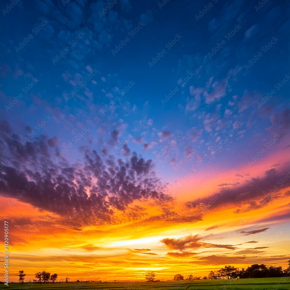 Fototapeta premium beautiful sunset view