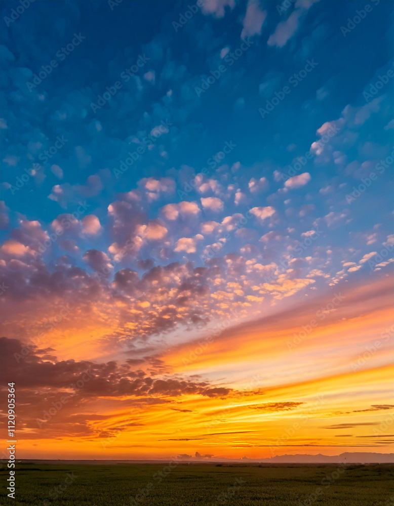 Naklejka premium beautiful sunset view