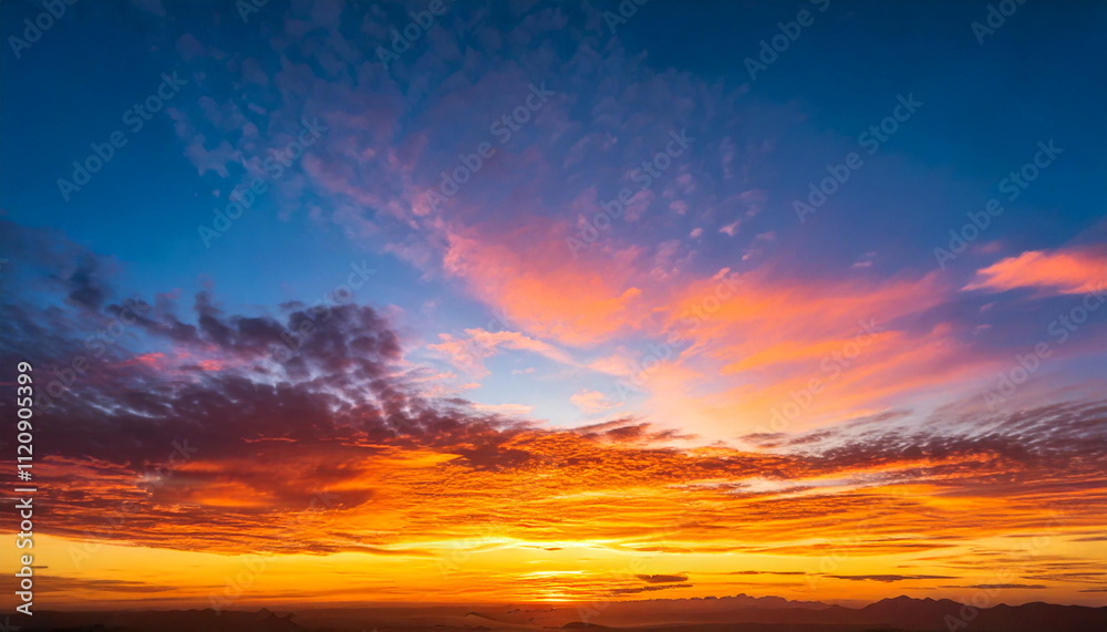 Fototapeta premium beautiful sunset view