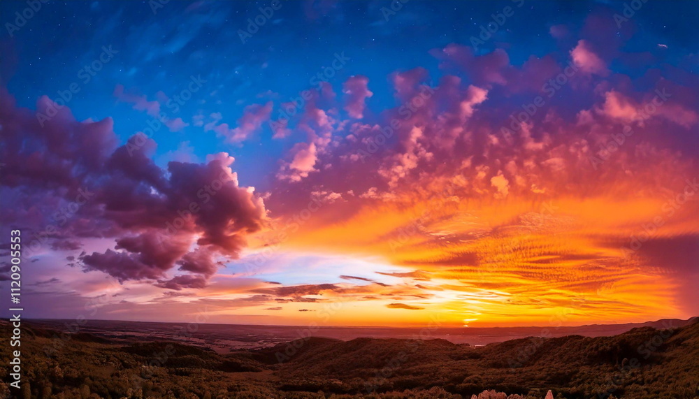 Fototapeta premium beautiful sunset view