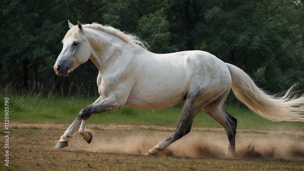 white horse in the field white horse in the field