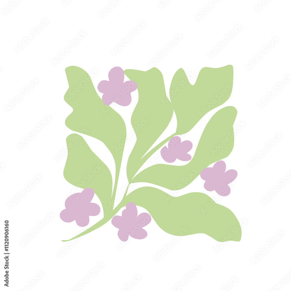 Botanical doodle background art vector Botanical doodle background art vector