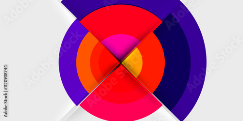 Techno circles and semi circles. Vector Illustration For Wallpaper, Banner, Background, Card, Book Illustration, landing page
