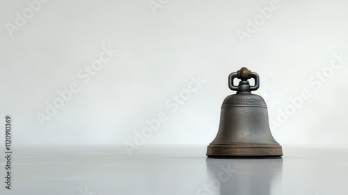 Exchange Bell with Sharp Lighting on White Backdrop