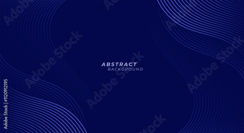 Abstract blue wavy lines corporate banner background vector