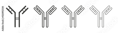 Antibody icon pack. vector illustration