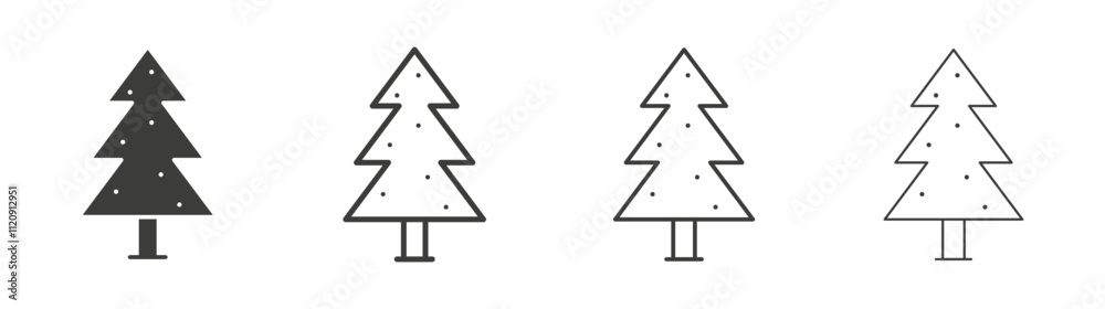 Christmas tree icon pack. vector illustration Christmas tree icon pack. vector illustration