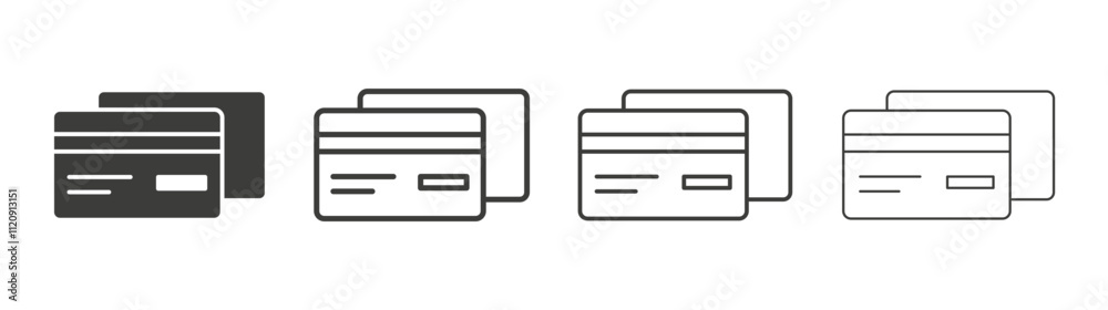 Credit card icon pack. vector illustration Credit card icon pack. vector illustration