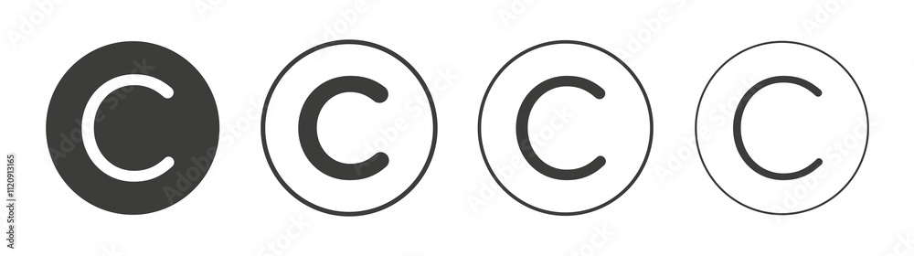 Copyright icon pack. vector illustration Copyright icon pack. vector illustration