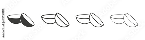 contact lenses icon pack. vector illustration