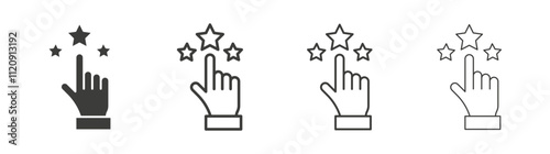 Customer feedback icon pack. vector illustration