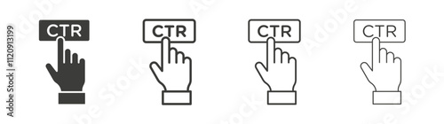 CTR icon pack. vector illustration