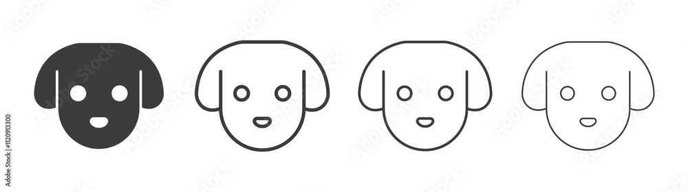 Fototapeta premium Dog icon pack. vector illustration