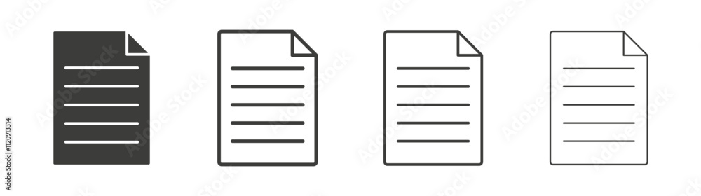 Document icon pack. vector illustration Document icon pack. vector illustration