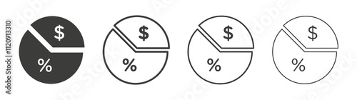 Dividend icon pack. vector illustration