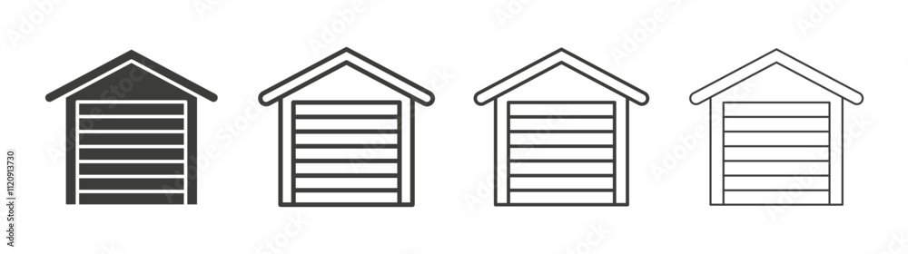 Garage icon pack. vector illustration Garage icon pack. vector illustration
