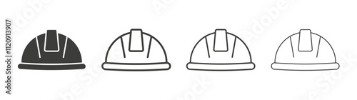Hard hat icon pack. vector illustration