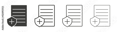 Health insurance icon pack. vector illustration