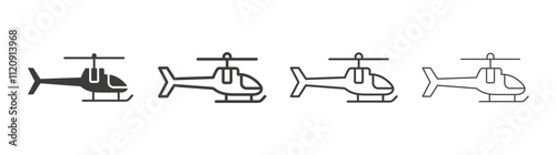 Helicopter icon pack. vector illustration