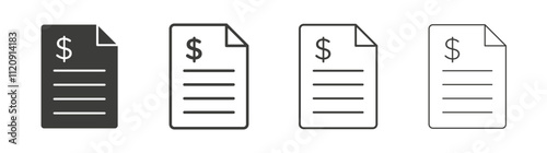Invoice icon pack. vector illustration