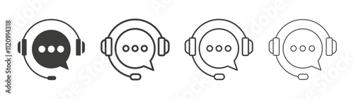 Live chat icon pack. vector illustration