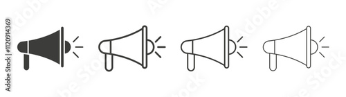 Loud Speaker icon pack. vector illustration