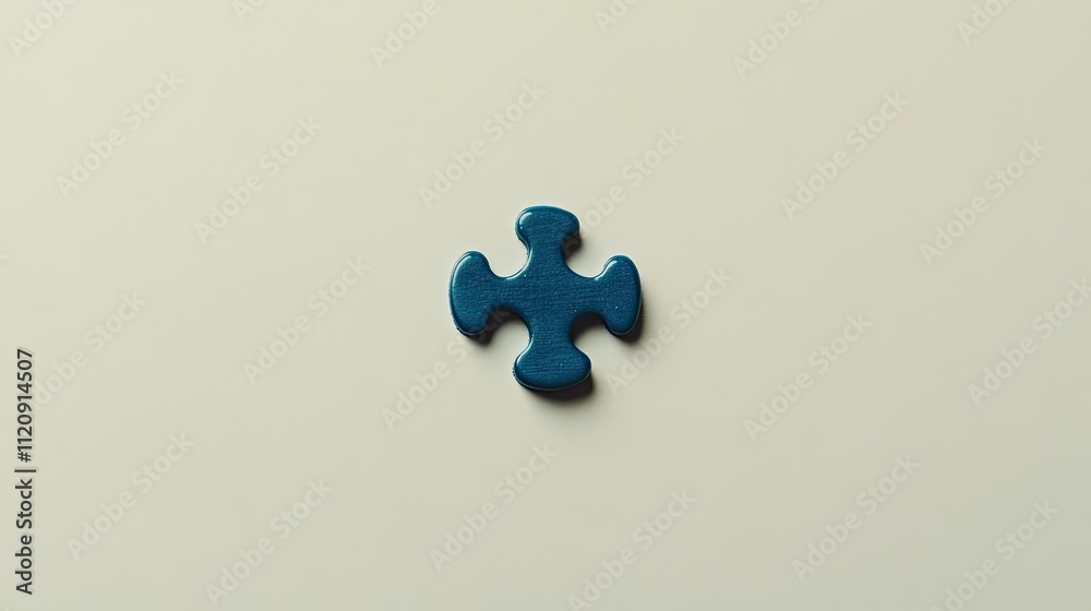 Single dark-blue puzzle piece on white background. Single dark-blue puzzle piece on white background.