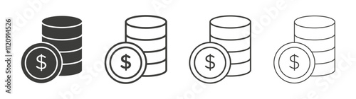 Money icon pack. vector illustration