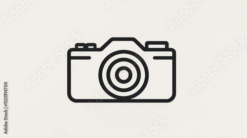 line drawing of a simple camera ,camera sillhouts photo