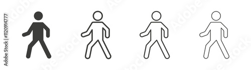 Pedestrian icon pack. vector illustration