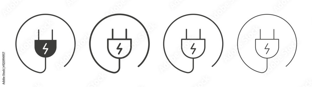 Plug icon pack. vector illustration