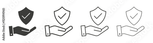 Policyholder icon pack. vector illustration