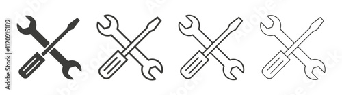 Repair tools icon pack. vector illustration