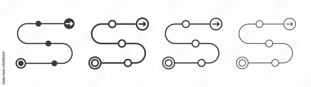 Roadmap icon pack. vector illustration Roadmap icon pack. vector illustration