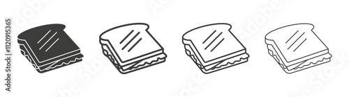 Sandwich icon pack. vector illustration