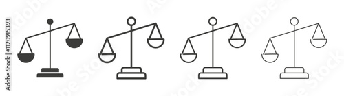 Scales icon pack. vector illustration