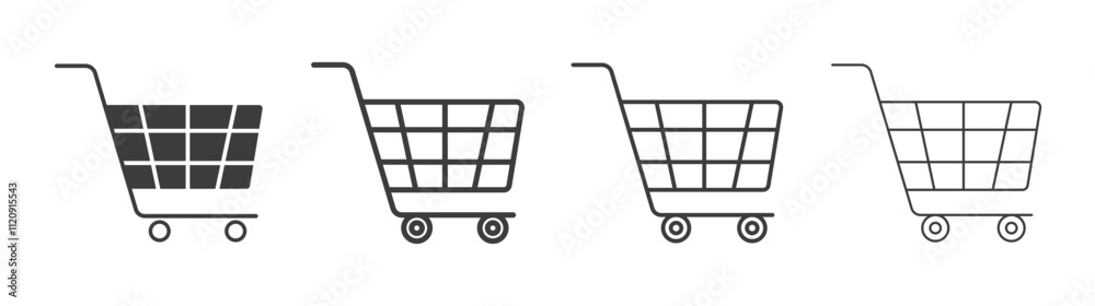 shopping cart icon pack. vector illustration shopping cart icon pack. vector illustration