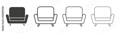 Sofa icon pack. vector illustration
