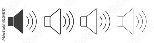 Speaker icon pack. vector illustration