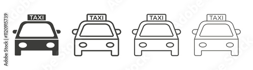 Taxi icon pack. vector illustration