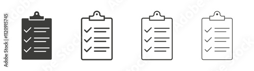 Task list icon pack. vector illustration
