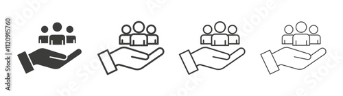 Teamwork icon pack. vector illustration