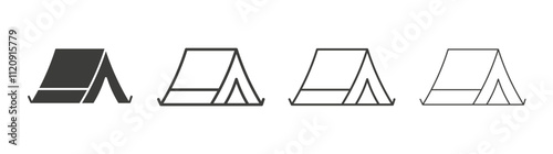 Tent icon pack. vector illustration