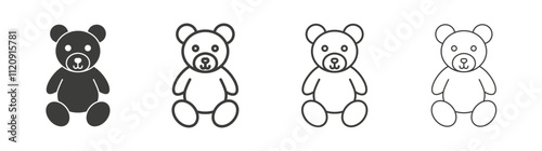 Teddy bear icon pack. vector illustration photo