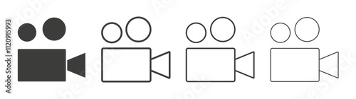 Video icon pack. vector illustration