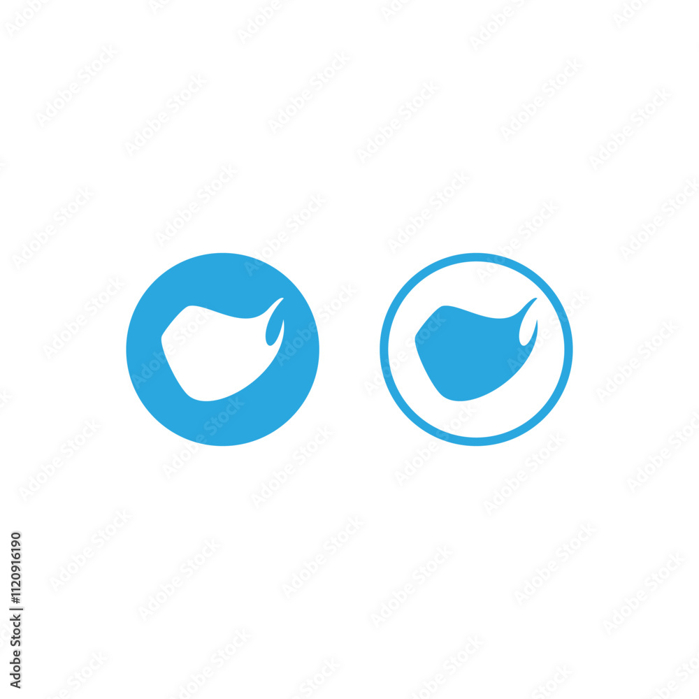 health mask flat design icon logo health mask flat design icon logo