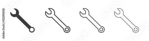 Wrench icon pack. vector illustration