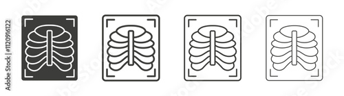 X ray iconpack. vector illustration
