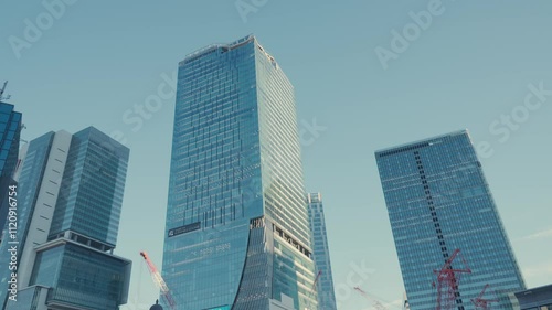 Wallpaper Mural 東京。大都会の超高層ビルをスローモーション撮影 Torontodigital.ca