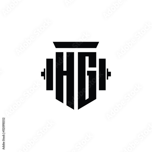 HG monogram logo design letter text name symbol monochrome logotype alphabet character simple logo photo